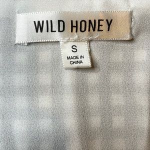 wild honey plaid wrap around mini skirt